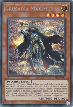 Crusadia Maximus - MP19-EN081 - Prismatic Secret Rare - Unlimited