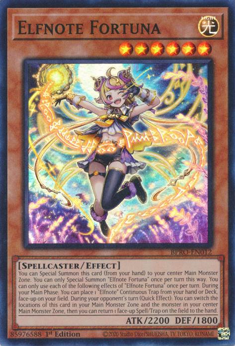 Elfnote Fortuna - BPRO-EN012 - Super Rare - 1st Edition