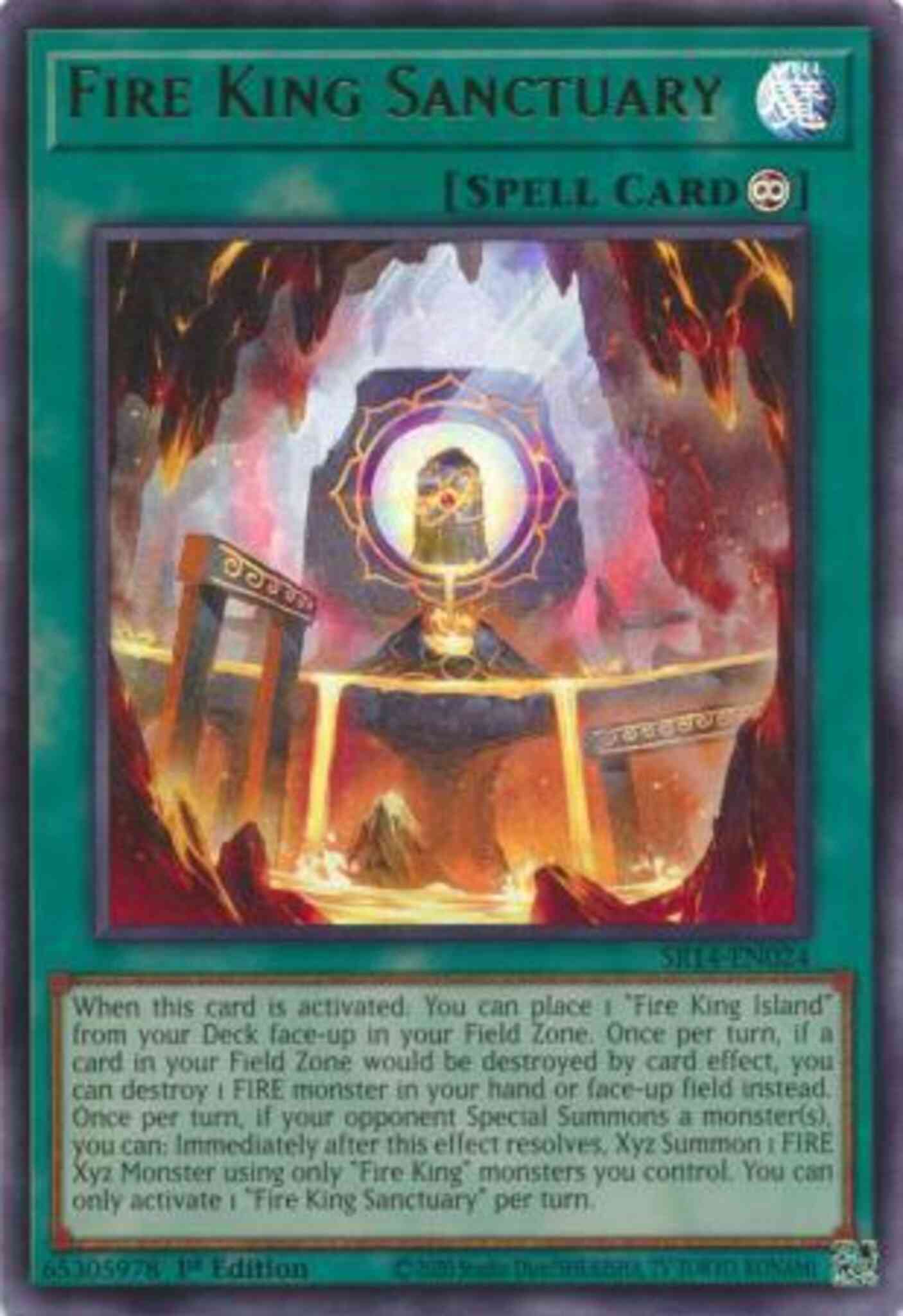 Fire King Sanctuary - SR14-EN024 - Ultra Rare - 1st Edition