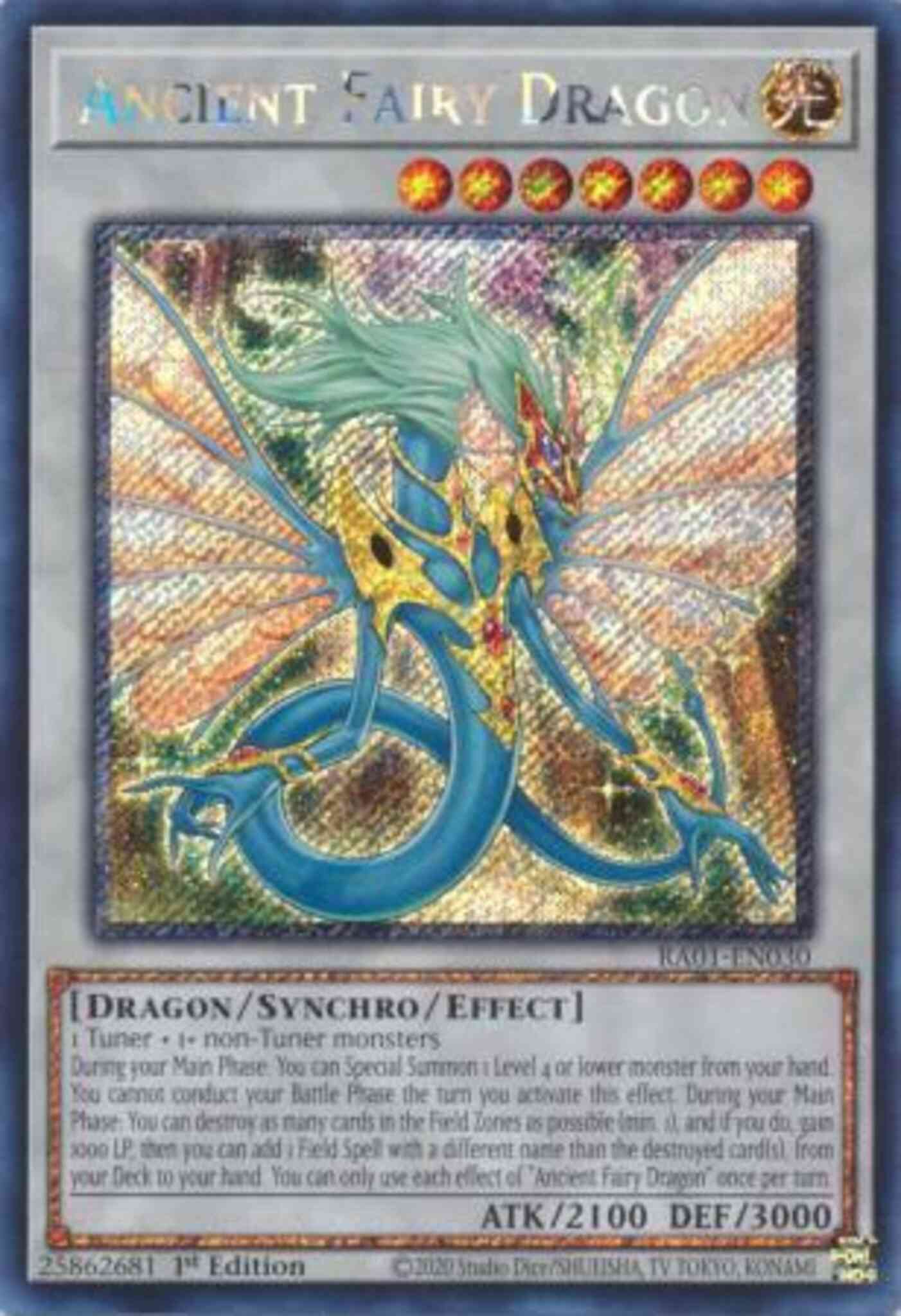 Ancient Fairy Dragon - RA01-EN030 - Platinum Secret Rare - 1st Edition