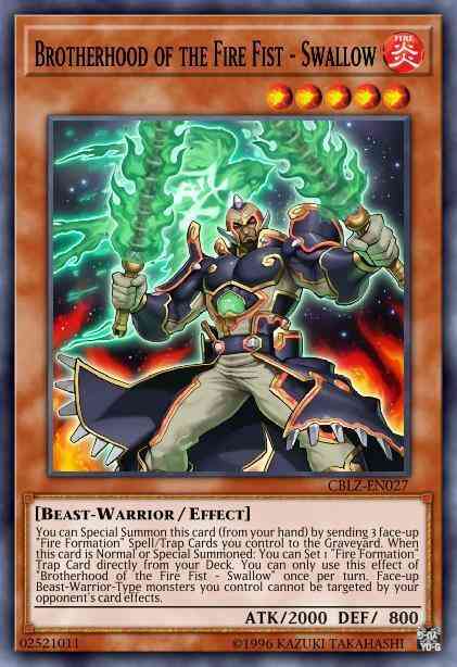 Brotherhood of the Fire Fist - Swallow - CBLZ-EN027 - Super Rare - 1st Edition