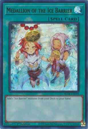 Medallion of the Ice Barrier - Alternate Art - BLTR-EN098 - Ultra Rare - 1st Edition