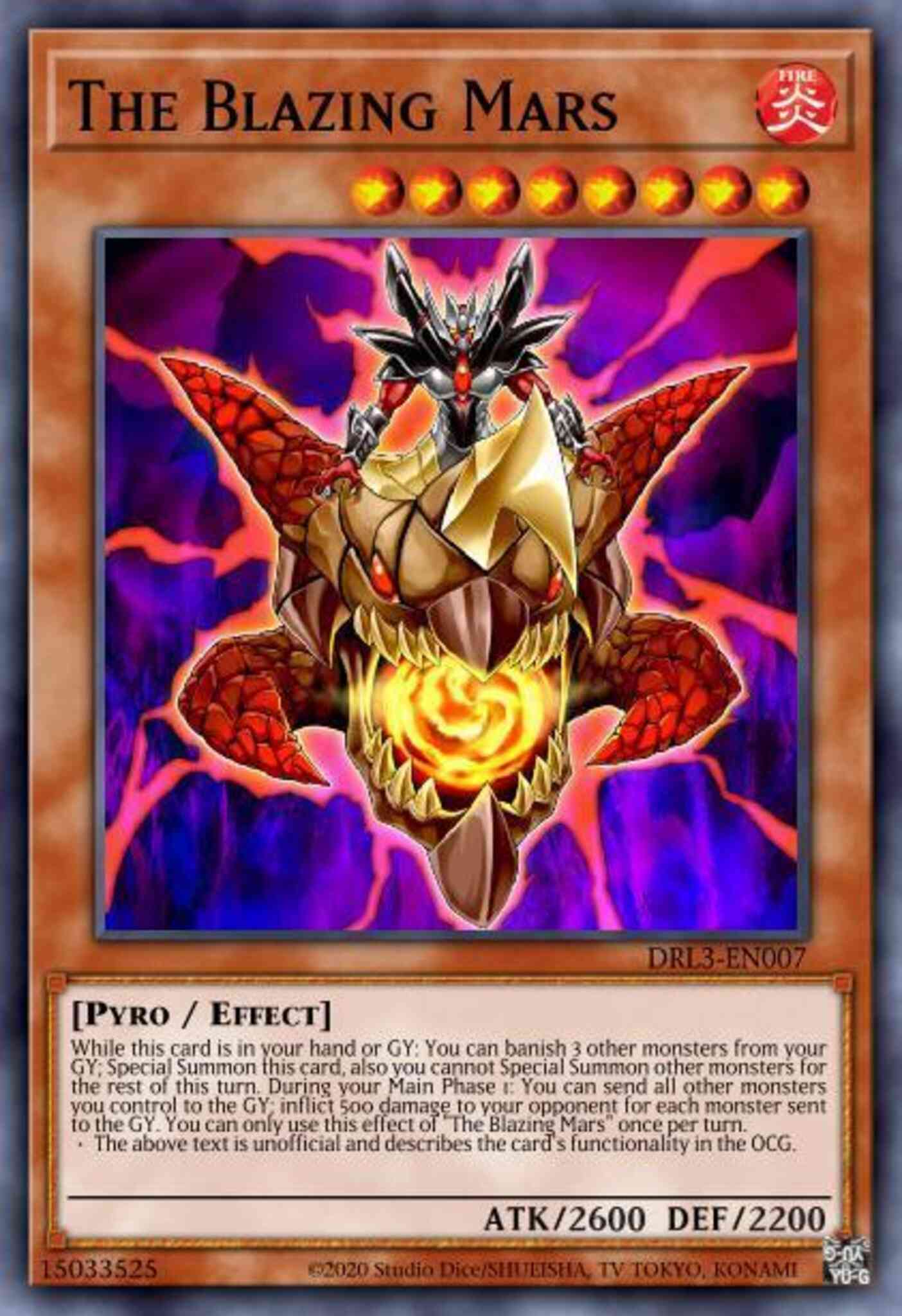 The Blazing Mars - DRL3-EN007 - Secret Rare - 1st Edition