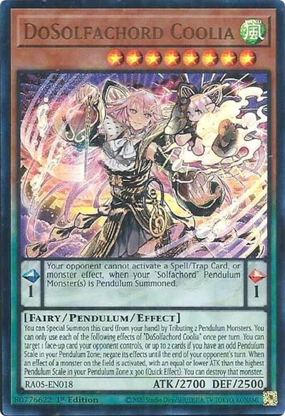 DoSolfachord Coolia - RA05-EN018 - Ultra Rare - 1st Edition