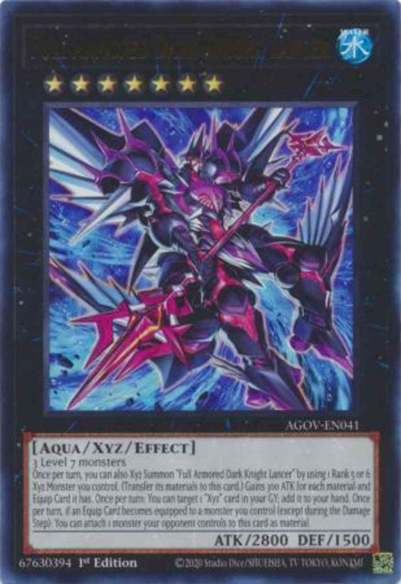 Full Armored Dark Knight Lancer - AGOV-EN041 - Ultra Rare - 1st Edition