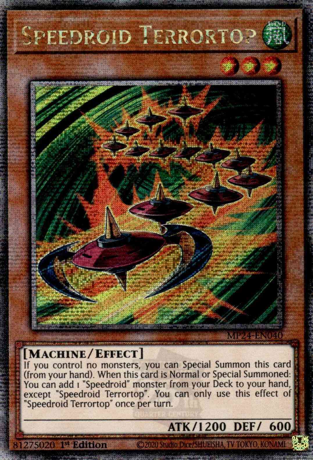 Speedroid Terrortop - MP24-EN040 - Quarter Century Secret Rare - 1st Edition