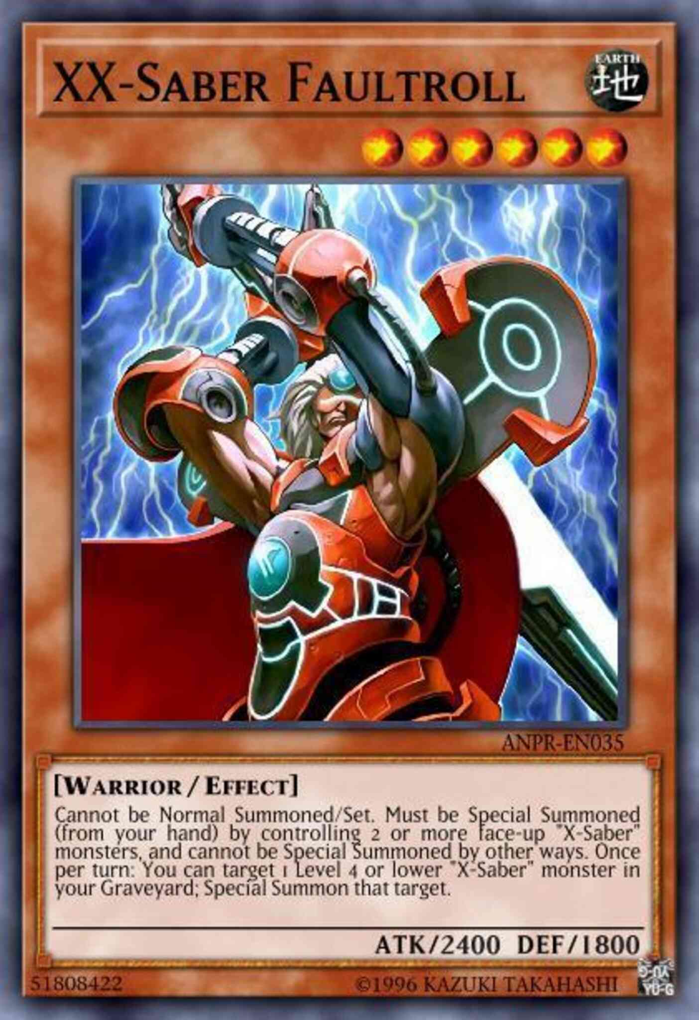 XX-Saber Faultroll - ANPR-EN035 - Super Rare - 1st Edition