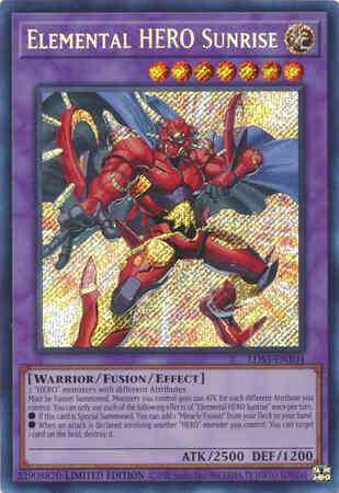 Elemental HERO Sunrise - LDS3-EN104 - Secret Rare - Limited