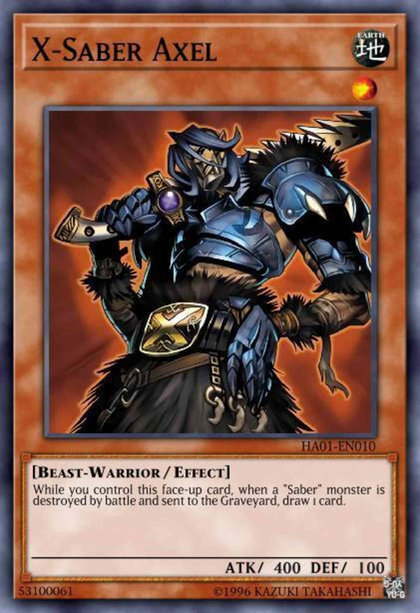 X-Saber Axel - DT01-EN019 - Duel Terminal Normal Parallel Rare - Duel Terminal