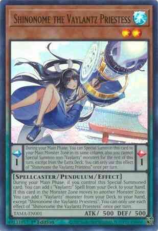 Shinonome the Vaylantz Priestess - TAMA-EN001 - Ultra Rare - 1st Edition
