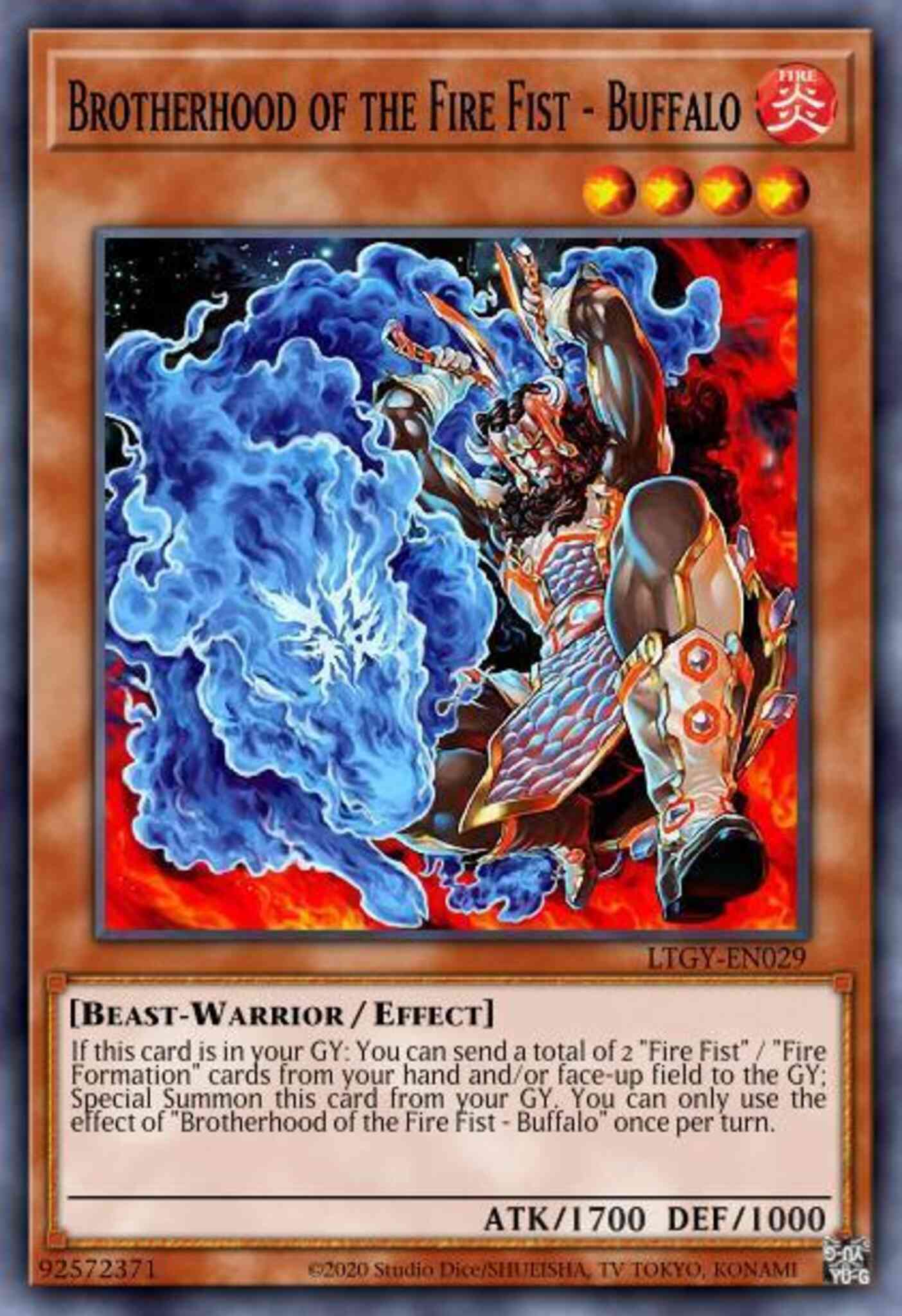 Brotherhood of the Fire Fist - Buffalo - LTGY-EN029 - Rare - 1st Edition