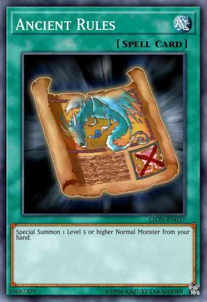 Ancient Rules - STON-EN037 - Ultimate Rare - Unlimited