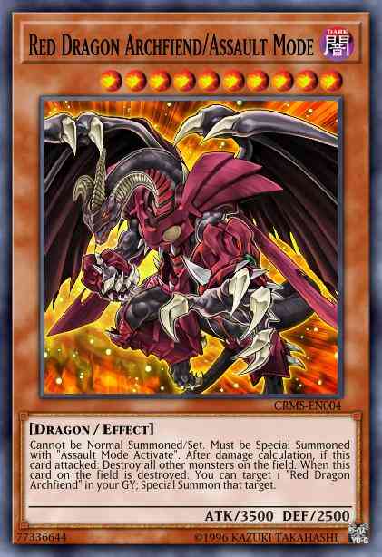 Red Dragon Archfiend/Assault Mode - CRMS-EN004 - Ultra Rare - Unlimited