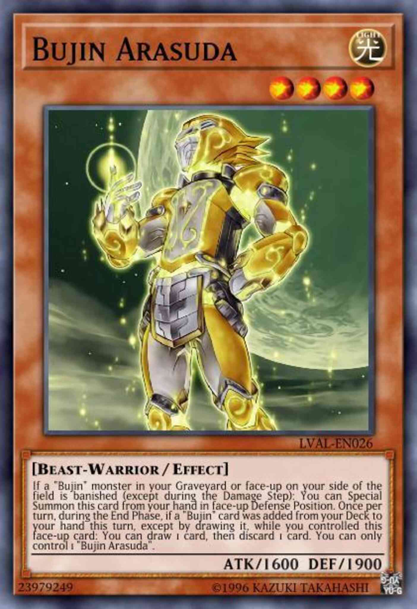 Bujin Arasuda - LVAL-EN026 - Ultra Rare - 1st Edition