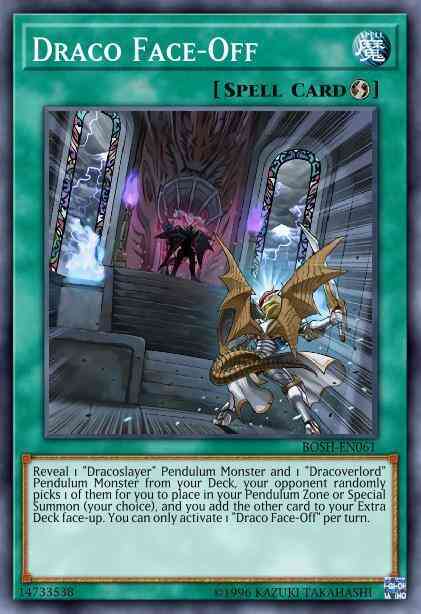 Draco Face-Off - PGL3-EN090 - Gold Rare - 1st Edition