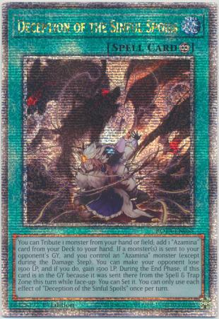 Deception of the Sinful Spoils - ROTA-EN055 - Quarter Century Secret Rare - 1st Edition