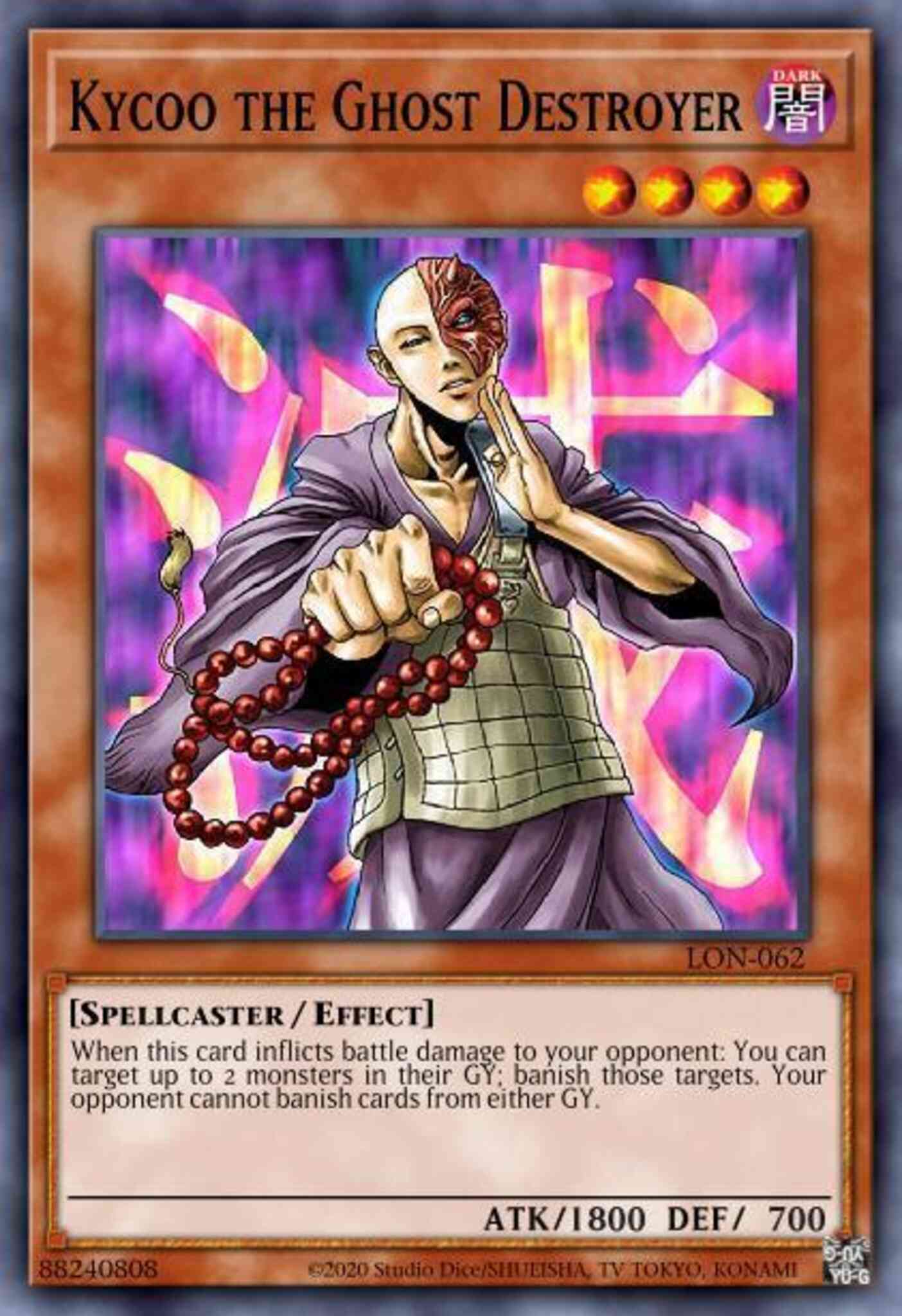 Kycoo the Ghost Destroyer - LON-062 - Super Rare - 1st Edition
