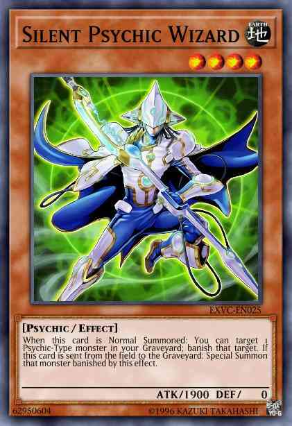 Silent Psychic Wizard - EXVC-EN025 - Super Rare - 1st Edition