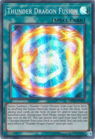 Thunder Dragon Fusion - MP19-EN199 - Super Rare - Unlimited