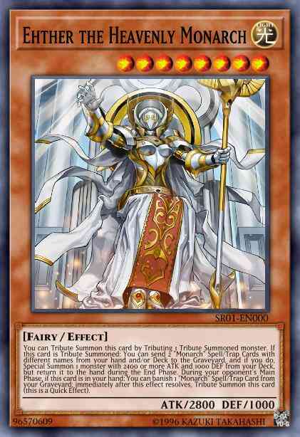 Ehther the Heavenly Monarch - SR01-EN000 - Ultra Rare - 1st Edition