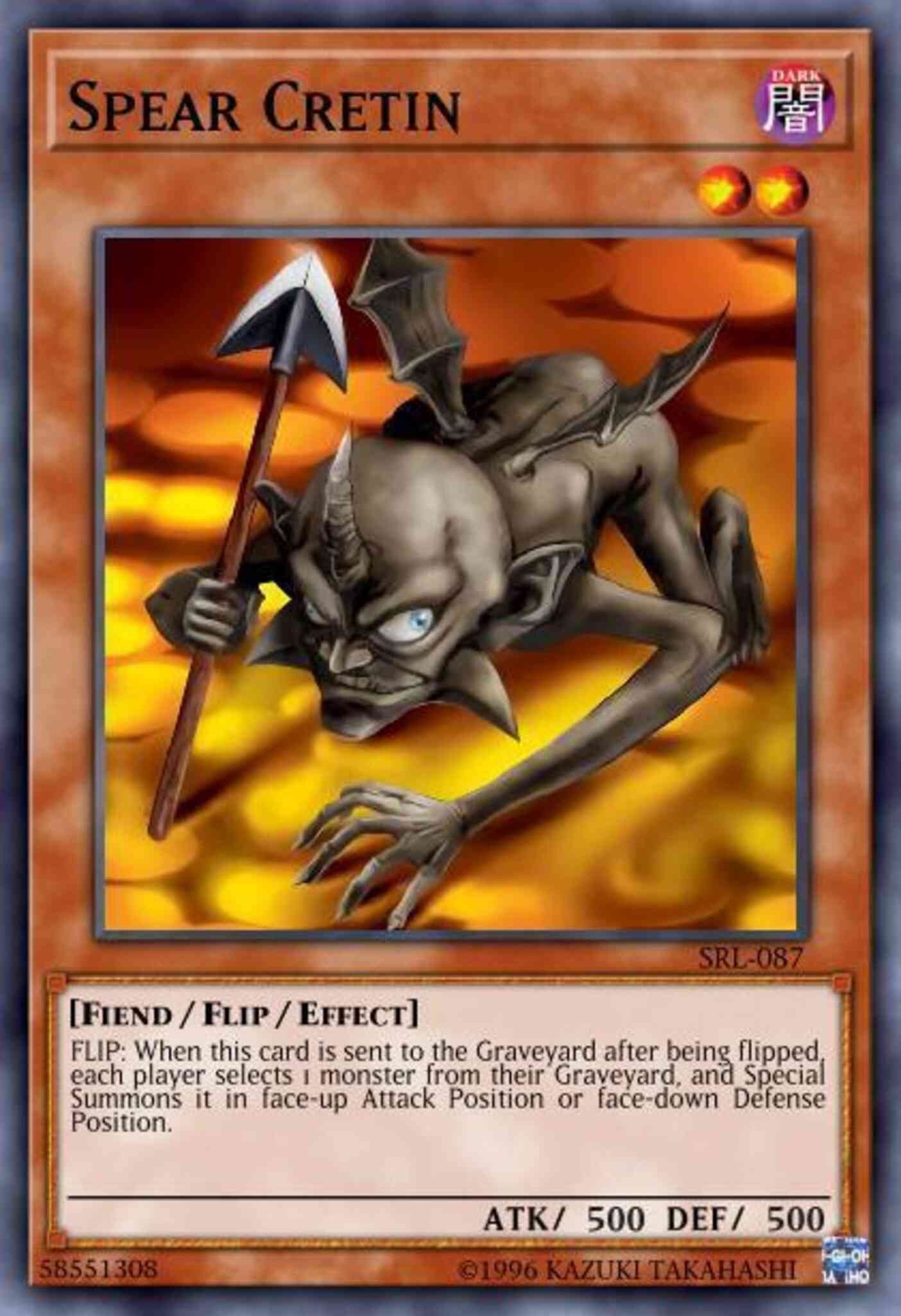 Spear Cretin - DT05-EN006 - Duel Terminal Normal Parallel Rare - Duel Terminal
