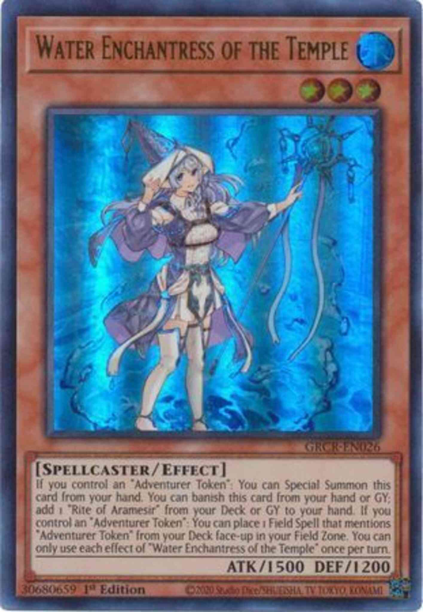 Water Enchantress of the Temple - GRCR-EN026 - Ultra Rare - 1st Edition