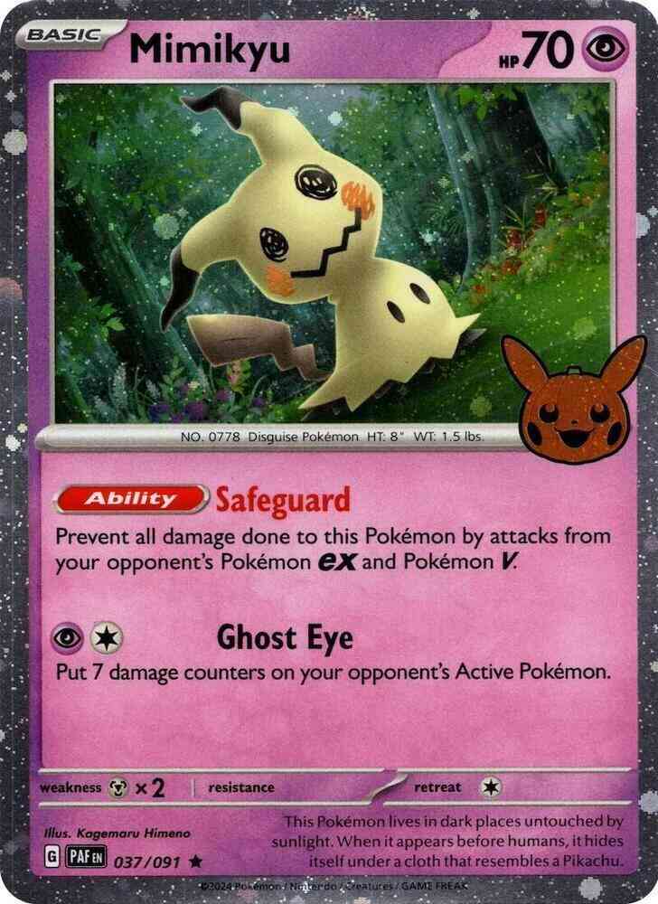 Mimikyu - 037/091 - Promo [Trick or Trade BOOster 2024] [sv045msp-037] [Cosmos Holo]