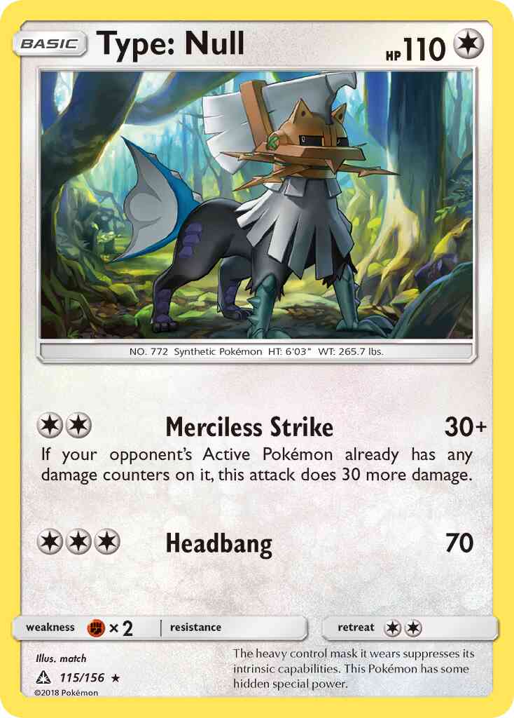 Type: Null - 115/156 - Rare [sm5-115] [Reverse Holo]
