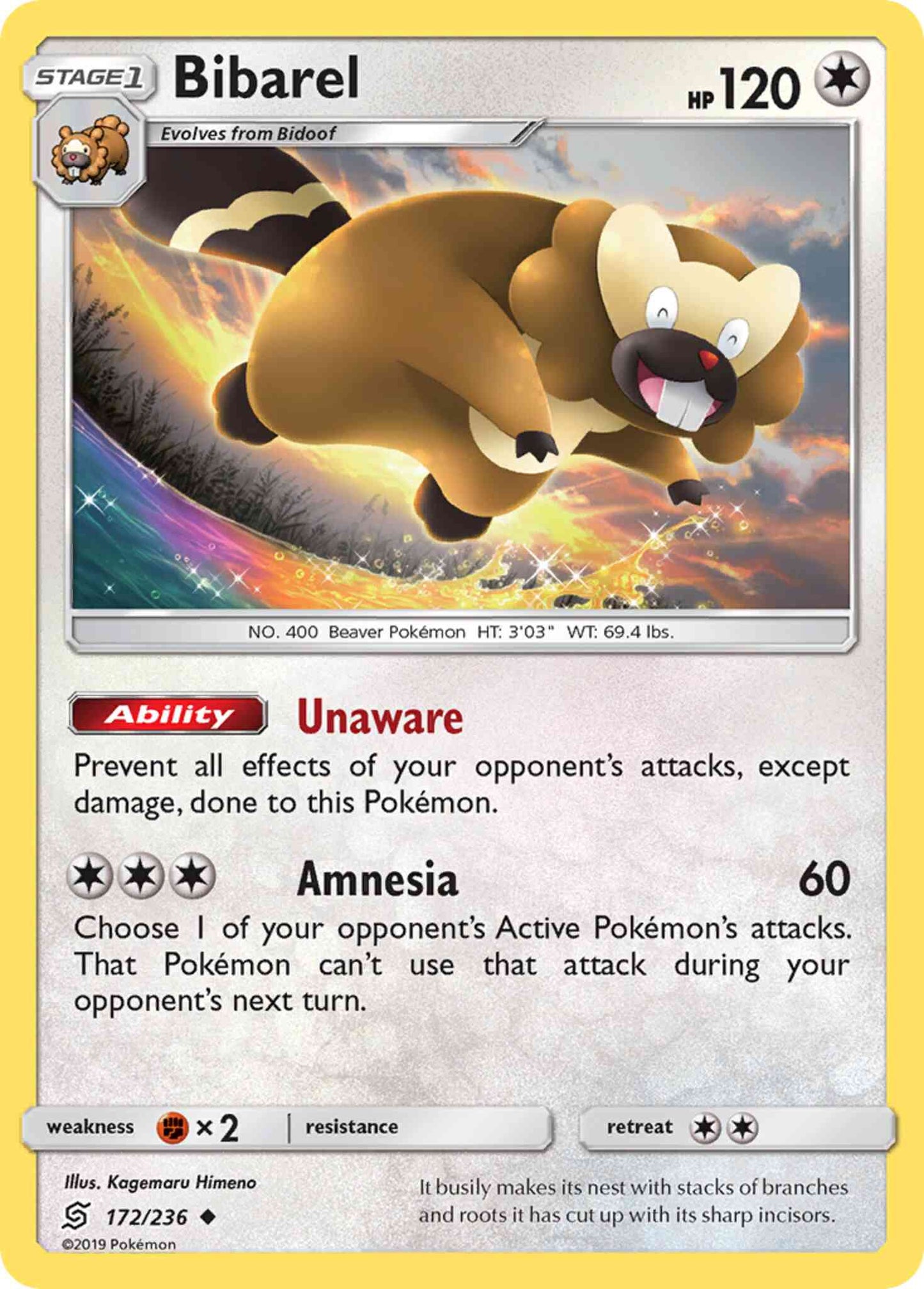 Bibarel - 172/236 - Uncommon [sm11-172] [Non-Holo]