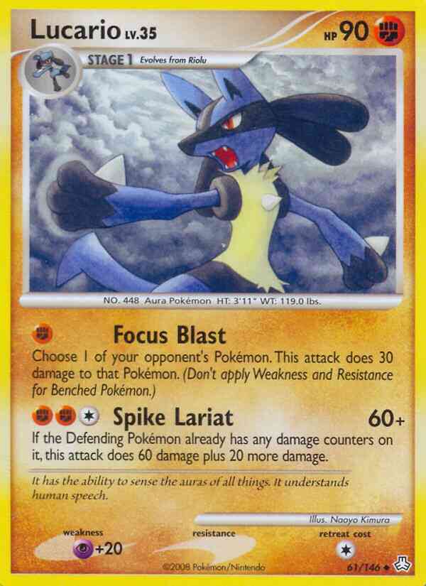 Lucario - 61/146 - Uncommon [dp6-61] [Reverse Holo]
