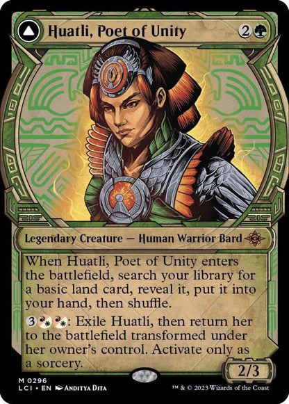 Huatli, Poet of Unity // Roar of the Fifth People [296] [Legends of Ixalan Showcase] [The Lost Caverns of Ixalan] [Non-Foil]