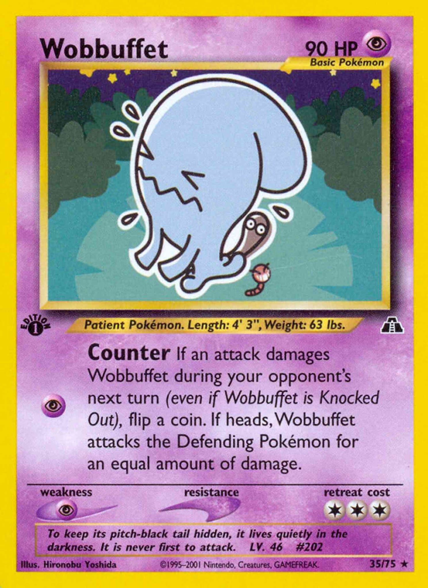 Wobbuffet - 35/75 - Rare - 1st Edition [neo2-35] [Non-Holo]
