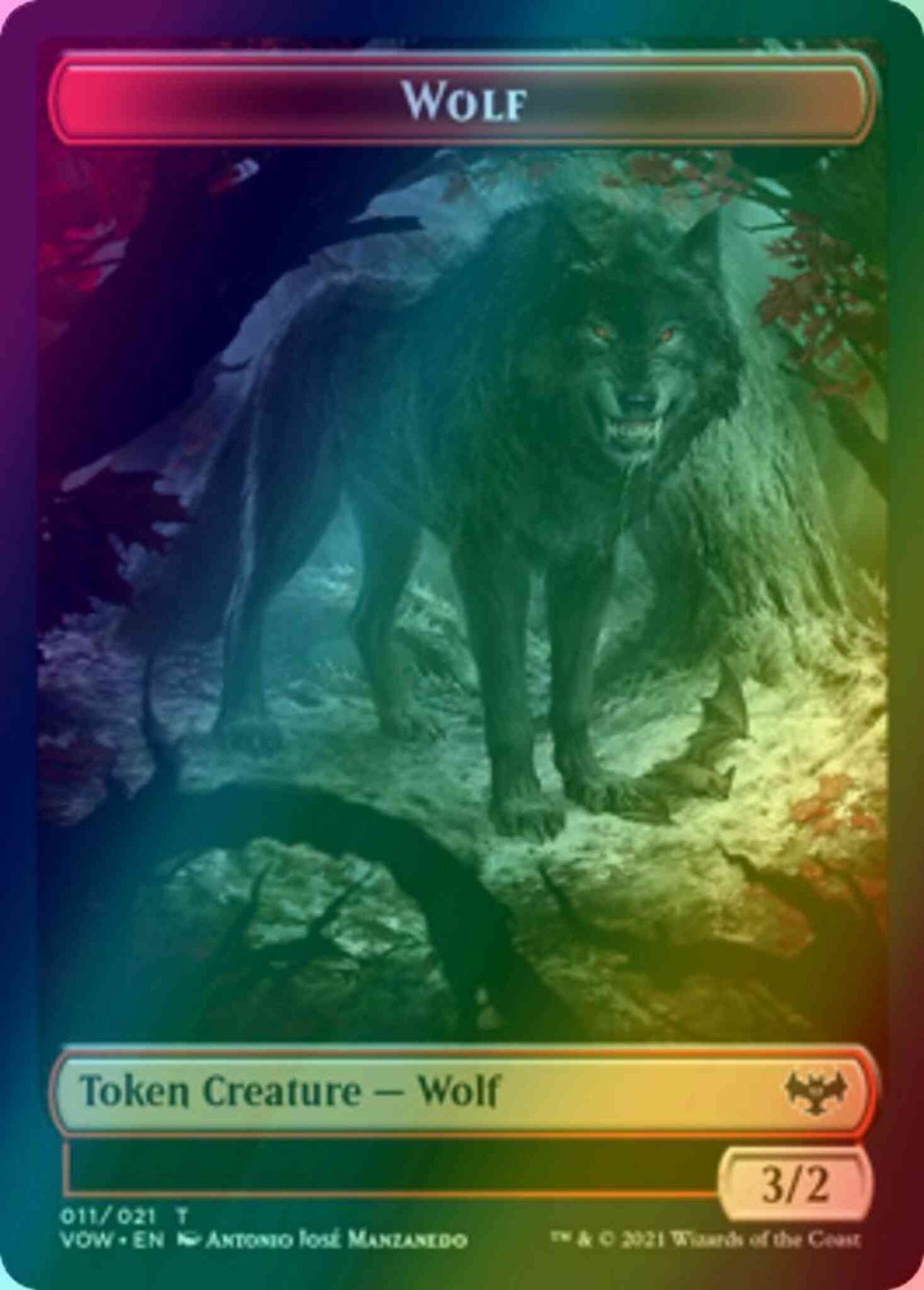 Wolf Token (11) // Wolf Token (14) [Innistrad: Crimson Vow: Tokens] [Foil]