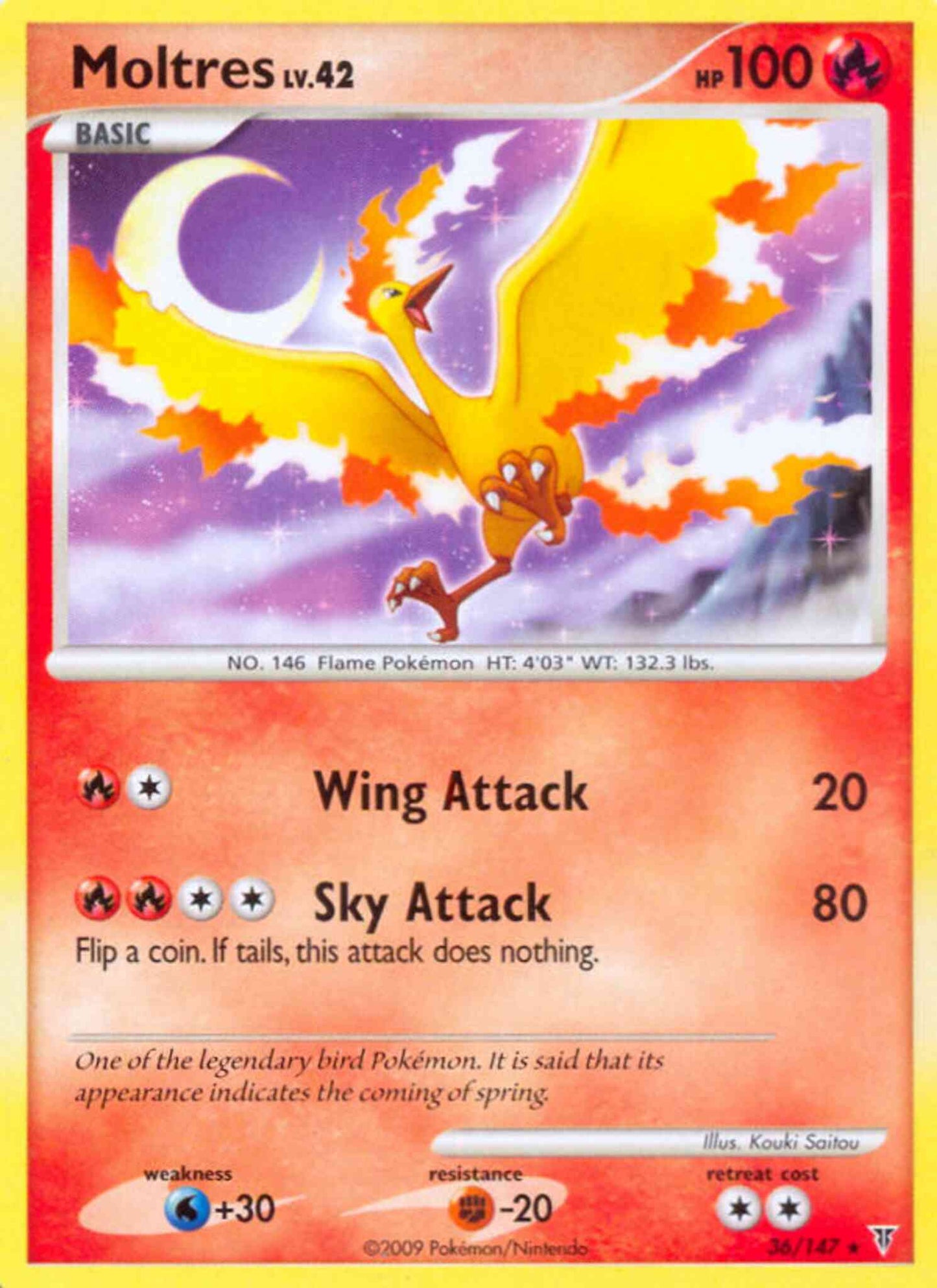 Moltres - 36/147 - Rare [pl3-36] [Reverse Holo]