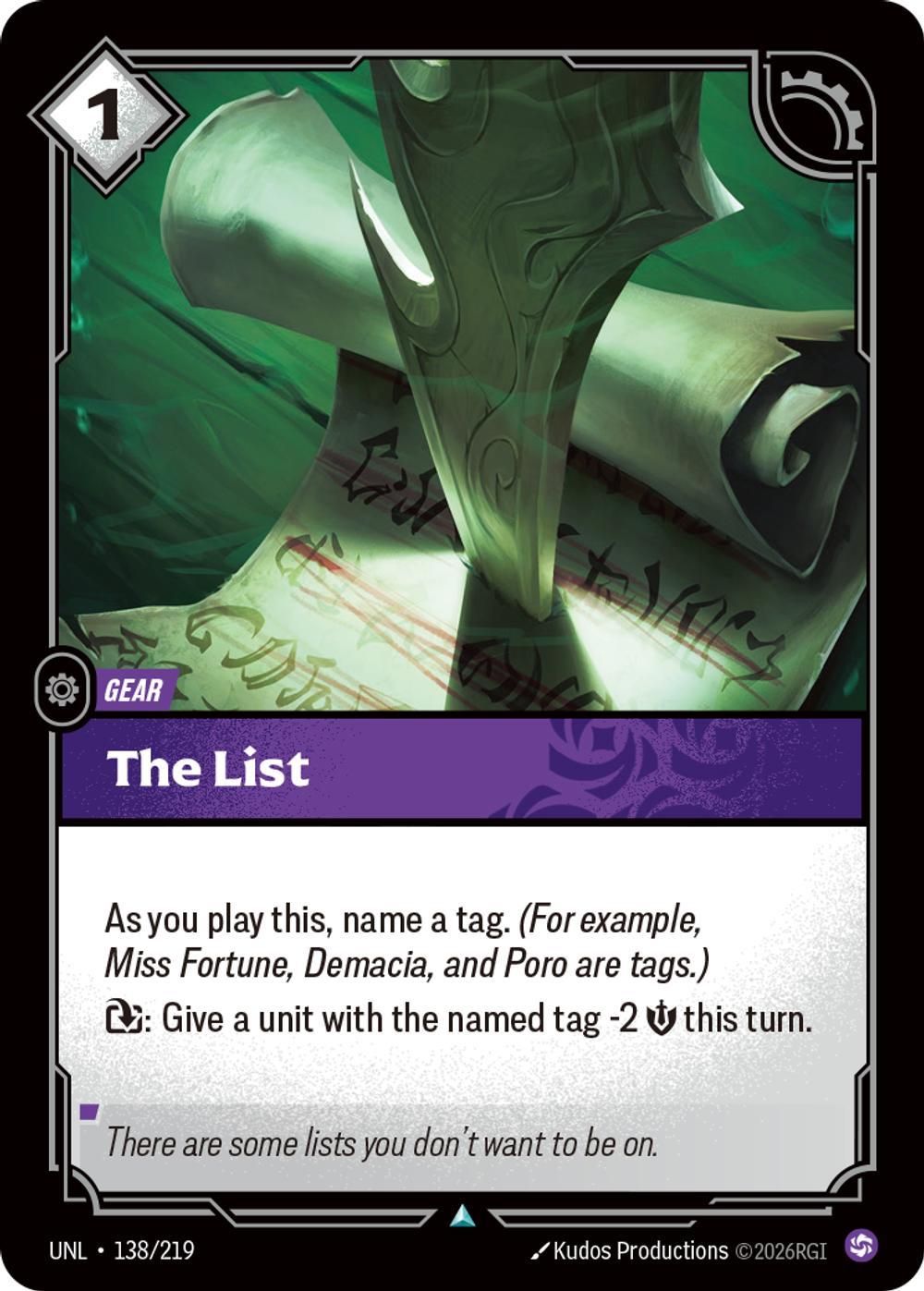The List - 138/219 [Unleashed] [Non-Foil]