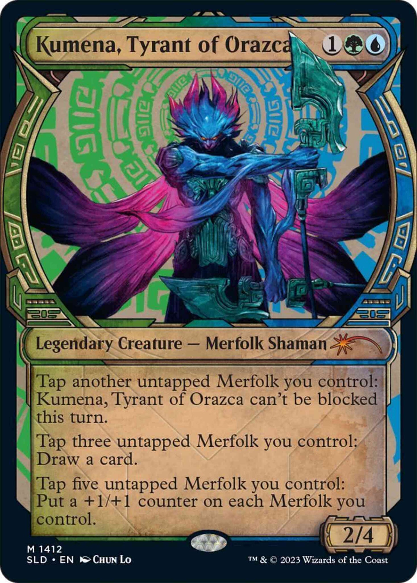 Kumena, Tyrant of Orazca [1412] [Legends of Ixalan Showcase] [Showcase: LCI] [Secret Lair Drop] [Non-Foil]
