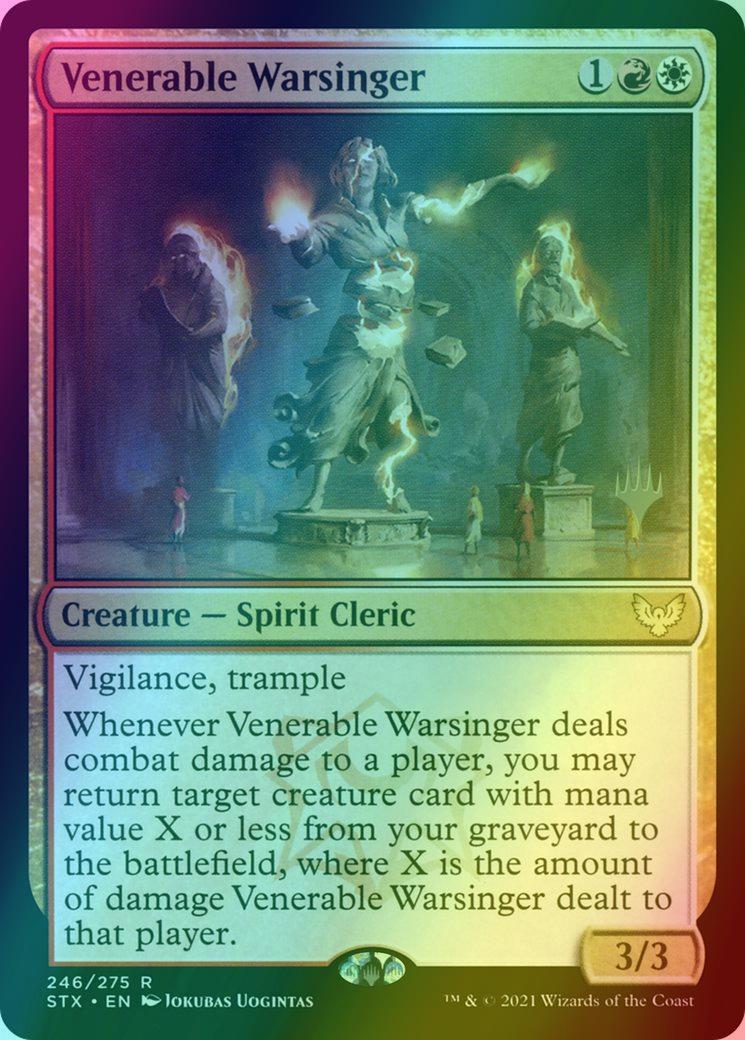 Venerable Warsinger [Promo Pack] [246p] [Strixhaven: School of Mages Promos] [Foil]