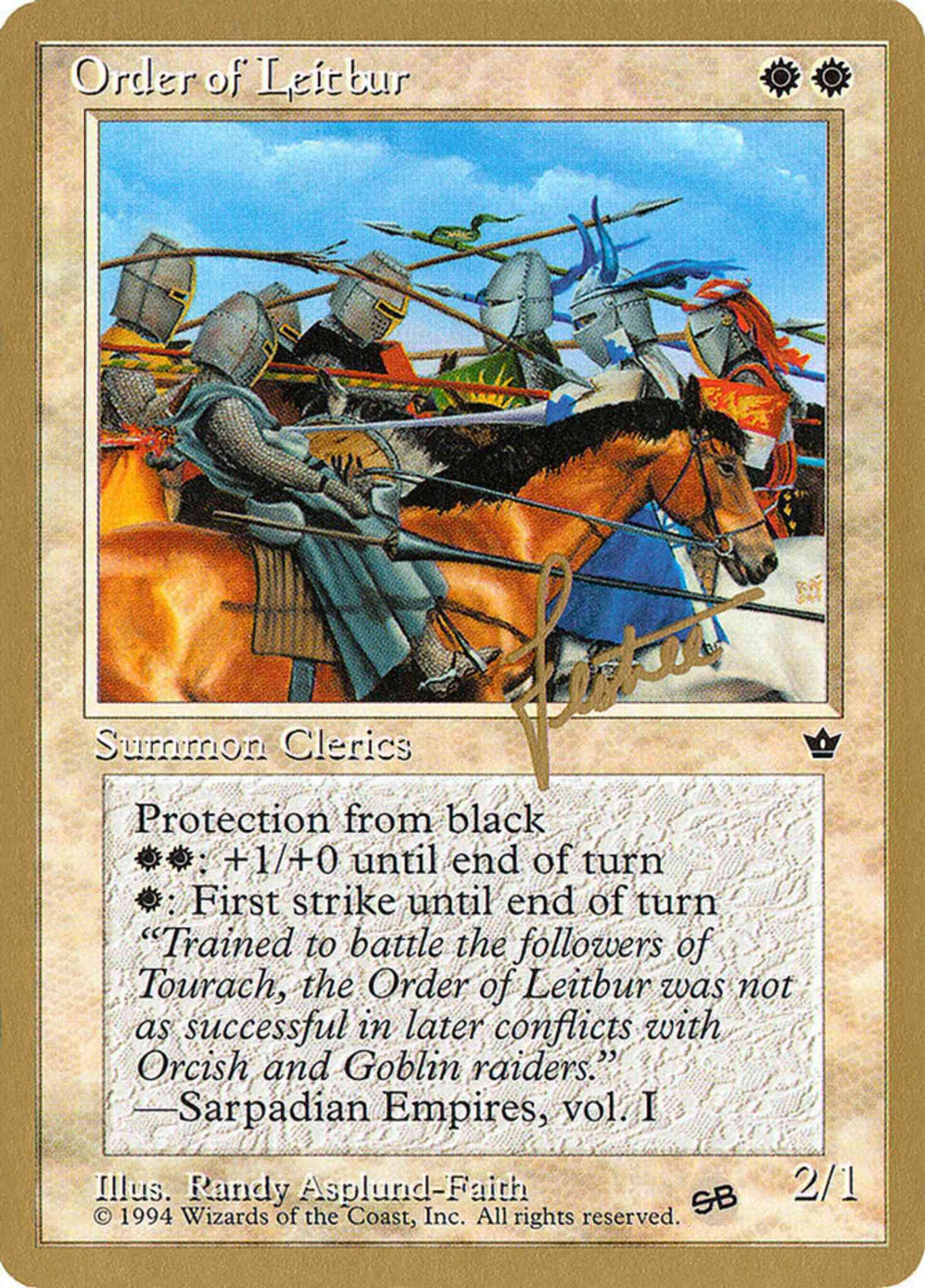 Order of Leitbur [bl16c] [Multiple Knights] [Pro Tour Collector Set] [Non-Foil]