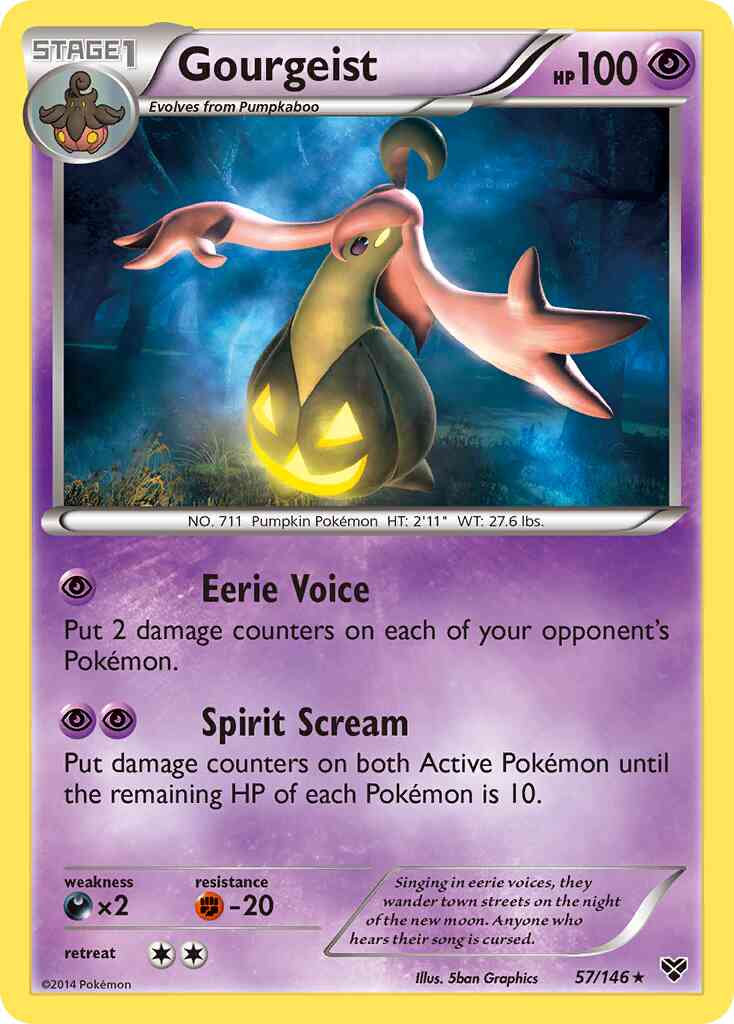 Gourgeist - 57/146 - Rare Holo [xy1-57] [Reverse Holo]