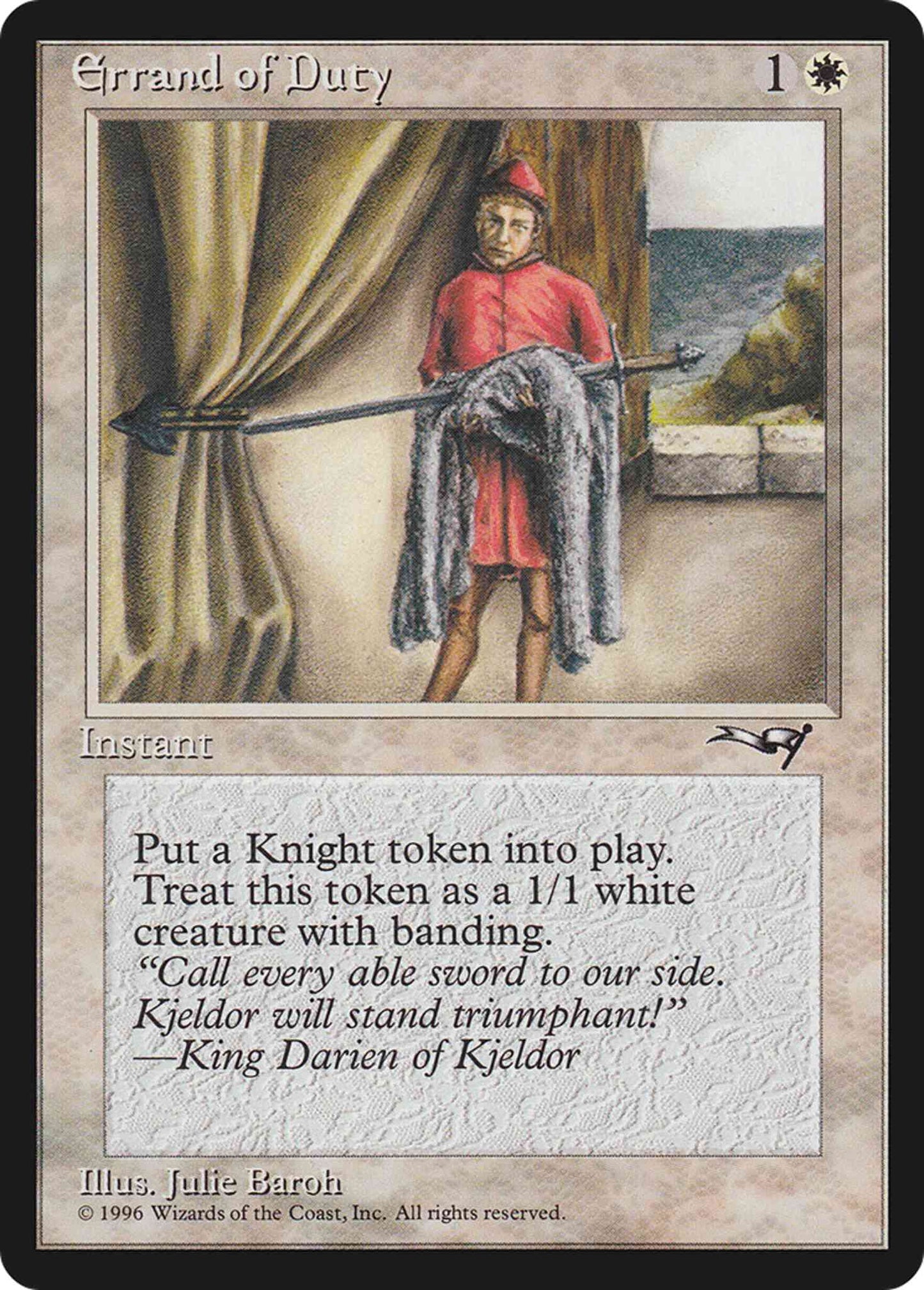 Errand of Duty [Holding Sword] [2a] [Alliances] [Non-Foil]