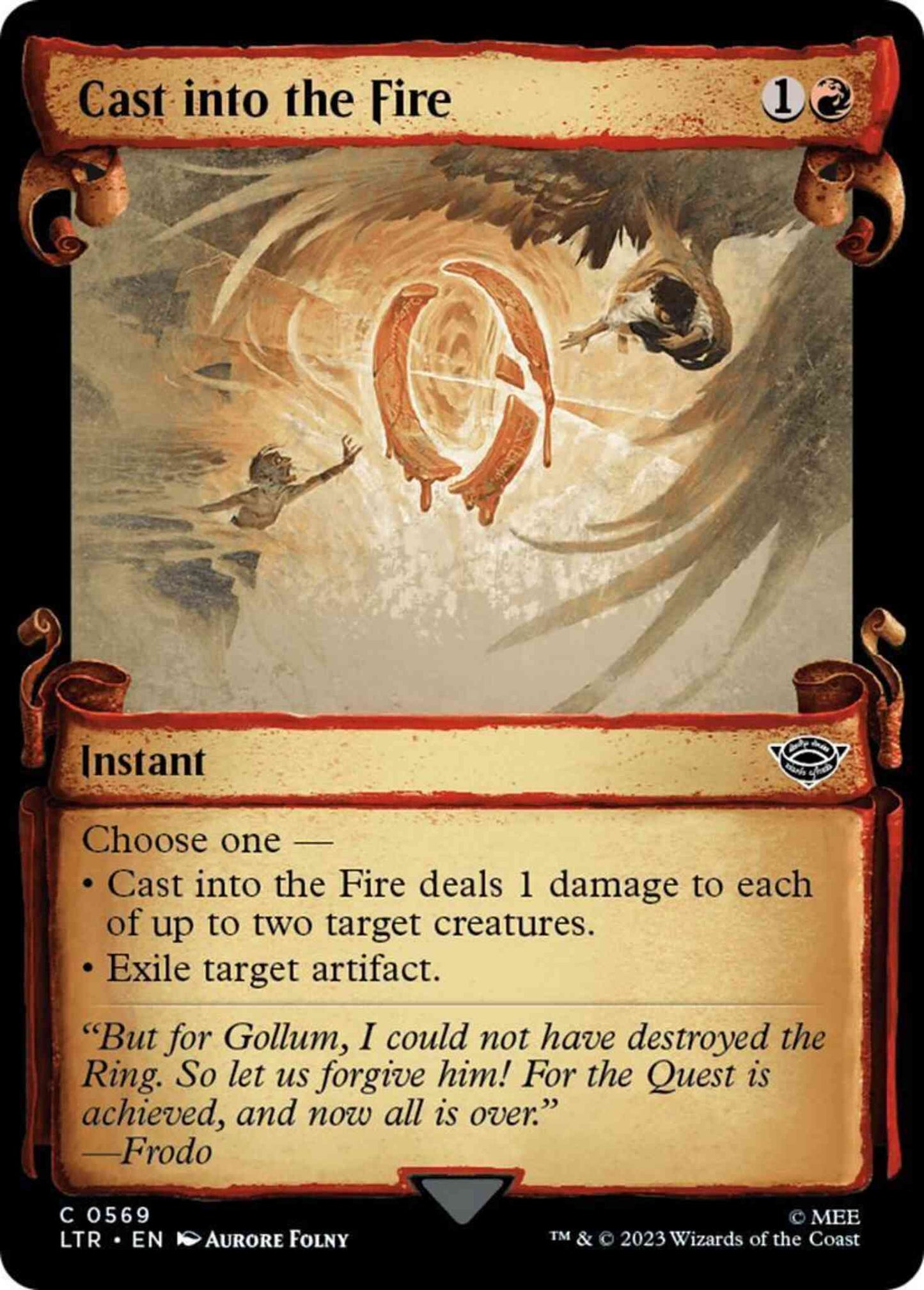 Cast into the Fire [569] [Scrolls Showcase] [The Lord of the Rings: Tales of Middle-earth] [Non-Foil]