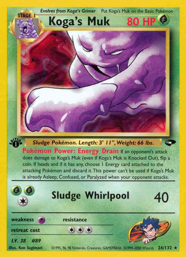 Koga's Muk - 26/132 - Rare - 1st Edition [gym2-26] [Non-Holo]