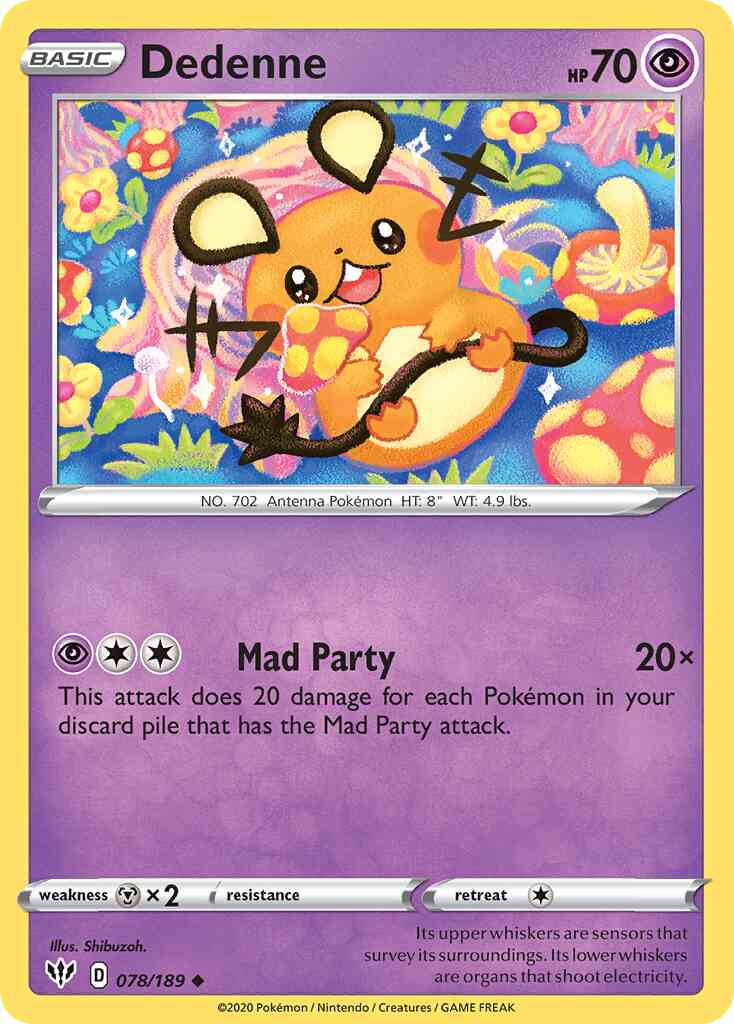 Dedenne - 078/189 - Uncommon [swsh3-078] [Non-Holo]