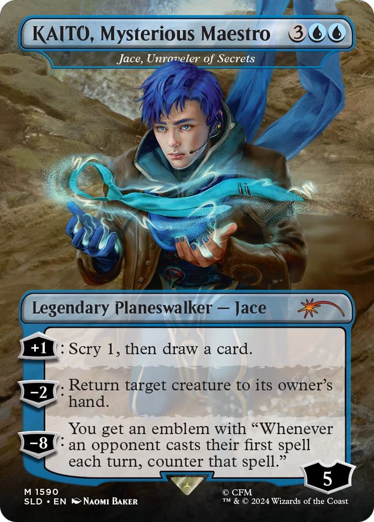 KAITO, Mysterious Maestro - Jace, Unraveler of Secrets [1590] [Borderless] [Hatsune Miku: Electric Entourage] [Secret Lair Drop] [Non-Foil]