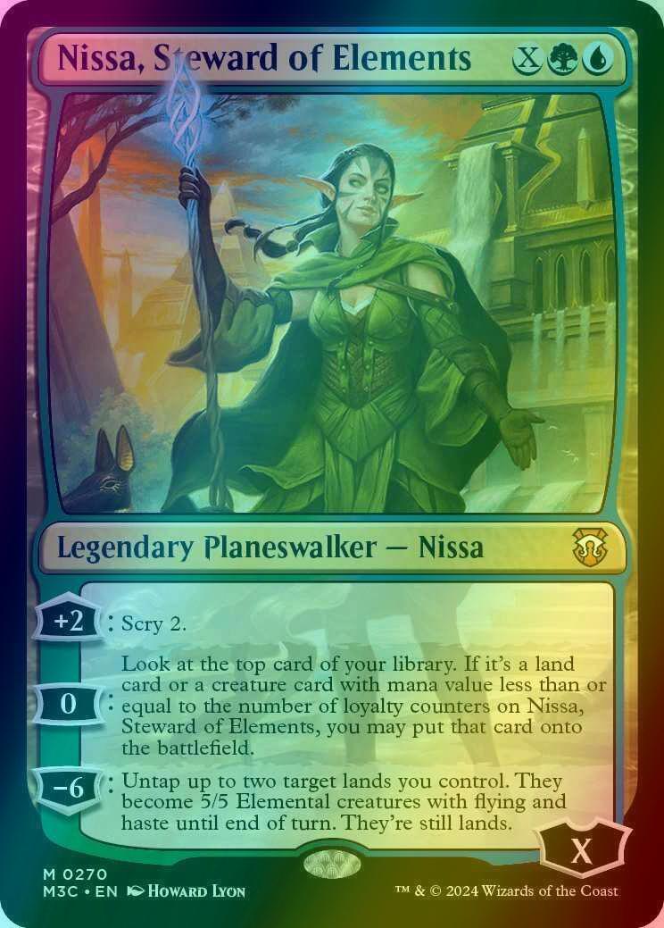 Nissa, Steward of Elements [270] [Modern Horizons 3: Commander] [Ripple Foil]