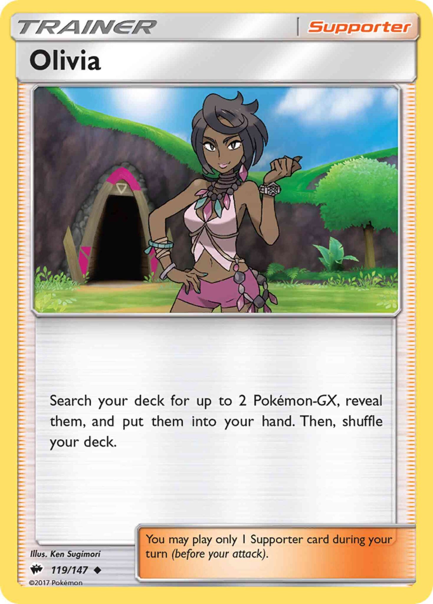 Olivia - 119/147 - Uncommon [sm3-119] [Reverse Holo]