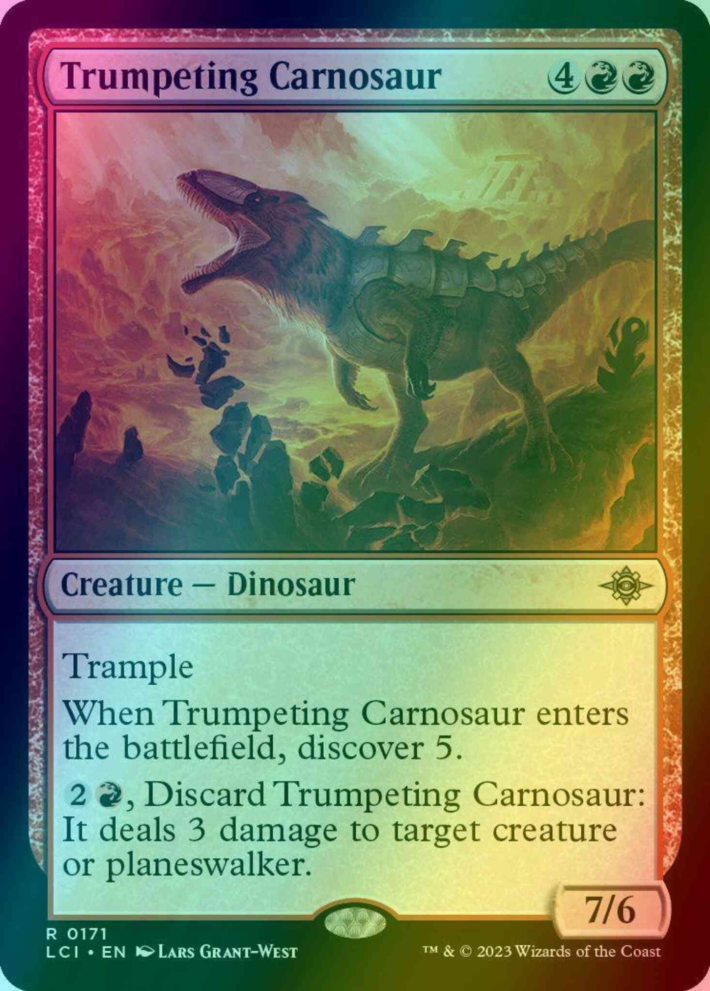 Trumpeting Carnosaur [171] [The Lost Caverns of Ixalan] [Foil]