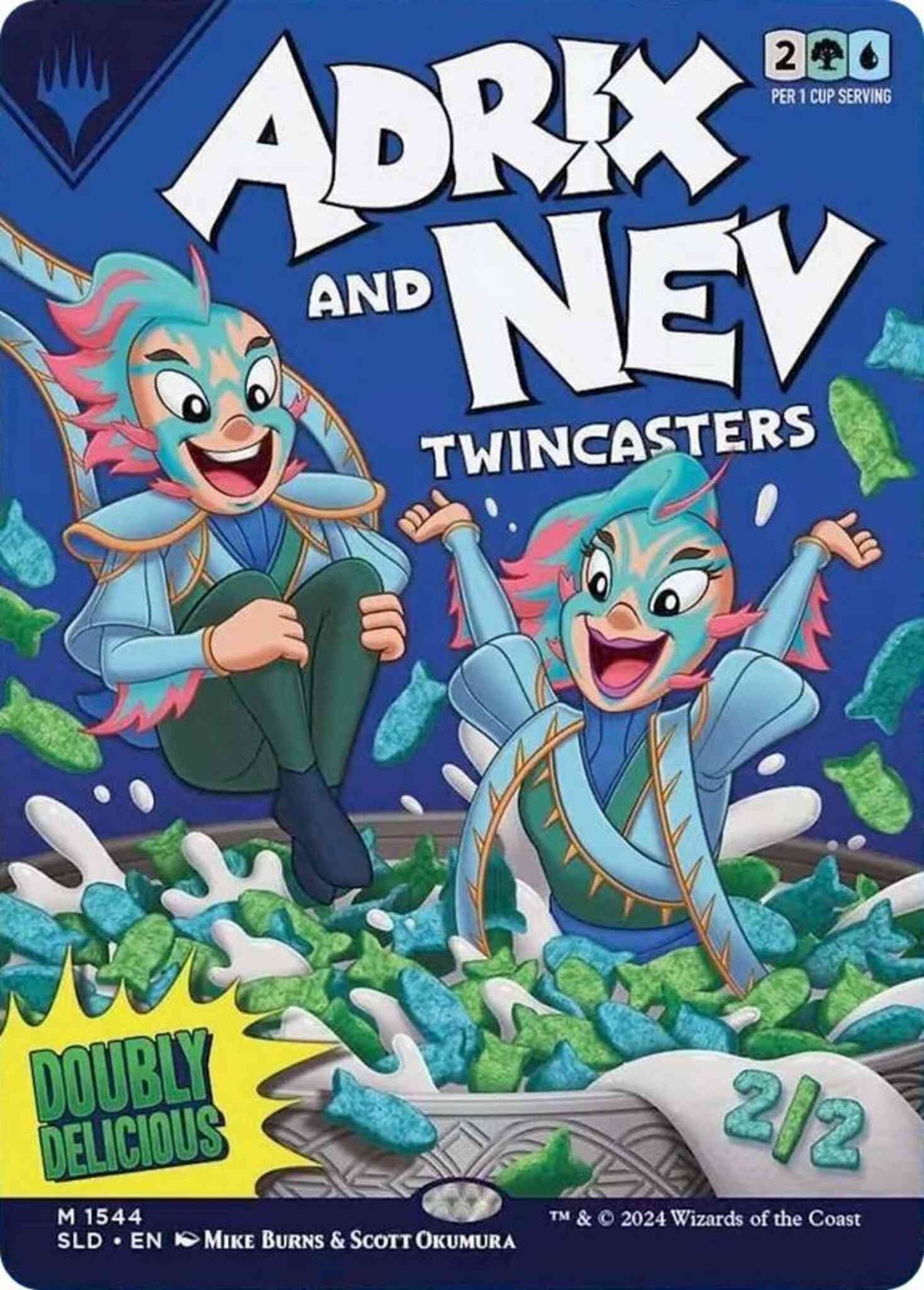 Adrix and Nev, Twincasters // Adrix and Nev, Twincasters [1544] [Borderless] [Just Add Milk: Second Helpings] [Secret Lair Drop] [Non-Foil]
