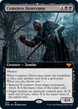 Cemetery Desecrator [366] [Extended Art] [Innistrad: Crimson Vow] [Non-Foil]