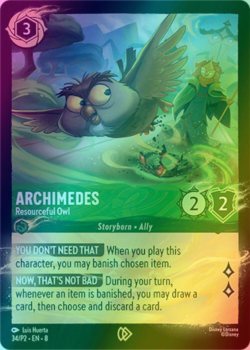 Archimedes - Resourceful Owl - 34/P2 [Disney Lorcana Promo Cards] [Holofoil]